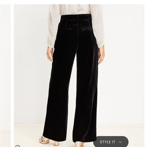 NWT BLACK VELVET TROUSERS